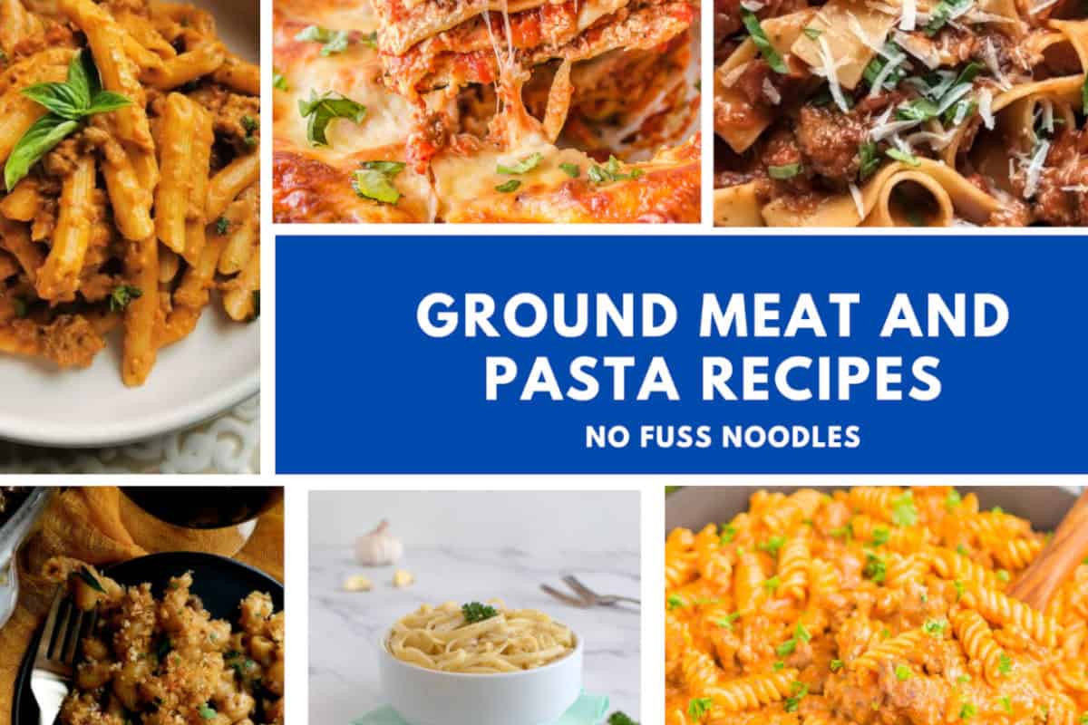Collection of ground meat pasta recipes.